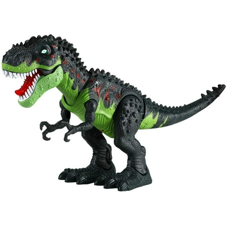 Wonderplay Jurassic World Dinosaur Toys LED Light Up Walking and Roaring Realistic t rex Dinosaur Toys for 3-12 Years Old Boys and Girls (Dino) Green