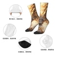 thumbnail image 5 of Honeii Golden Horned White Dragon Print Adult Socks,Crew Socks,Casual Calf Socks,Daily Wear Socks for Men & Women, Perfect for Sports, Casual and Everyday Use, 5 of 6
