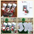 thumbnail image 2 of 3PCS Christmas Stockings for Family Kids Santa Snowman Bear Large Stockings Christmas Decorations for Xmas Fireplace Holiday Party, 2 of 5