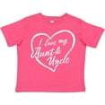 thumbnail image 3 of Inktastic I Love My Aunt and Uncle in White Chalk Heart Boys or Girls Toddler T-Shirt, 3 of 5