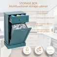 thumbnail image 4 of Tilt Out Trash Bin Cabinet Dog Proof Trash Can Holder Kitchen Island Without Garbage Bin or Tilt Out Laundry Hamper (Teal-Blue), 4 of 17