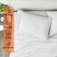 thumbnail image 3 of 1000 Thread Count, 100% Giza Egyptian Cotton Bedding Set, 4-PC Sheets Set, 10 Inch Deep Pocket of Fitted Sheet, Soft Sateen Weave Breathable - White, Olympic Queen, 3 of 7