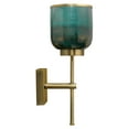 thumbnail image 3 of Jamie Young Co Vapor Single Glass/Iron Metal Wall Sconce in Aqua/Antique Brass, 3 of 3