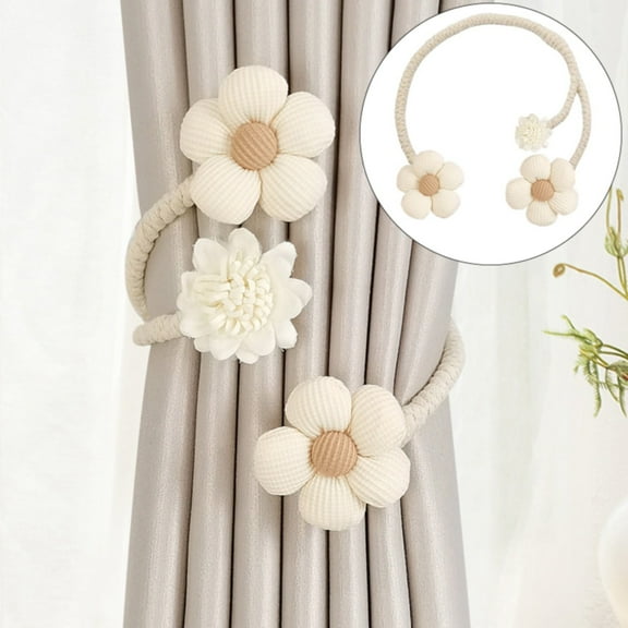 Cozival Curtain Tie Back Cords, Creative Curtain Tie Back Clips & Cords - Elegant Holdbacks for Bedroom, Living Room, and Children’S Room Decoration, Decorative Holdbacks, Beige4