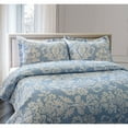 thumbnail image 3 of ArtLover Medallion Quilt Set - Twin BLUE Full - Queen 3 Piece Mid-Century Modern, 3 of 5