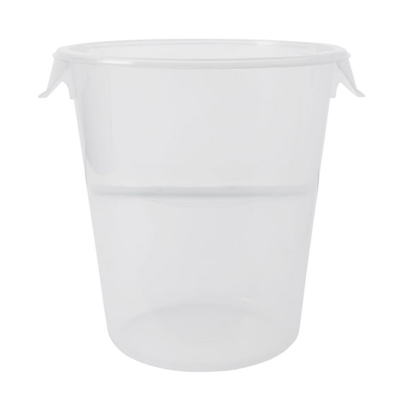 Round Storage Containers, 8qt, 10dia X 10 5/8h, Clear