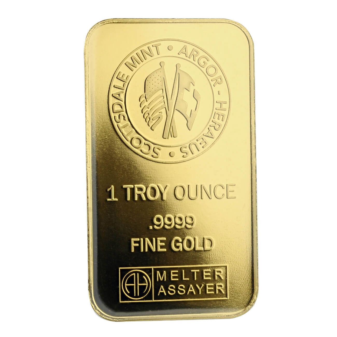 1 oz Gold Bar by Scottsdale Mint - 1 Troy Ounce .9999 Gold in Assay Card
