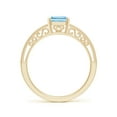 thumbnail image 2 of Angara Natural 1.35 Ct. Aquamarine Solitaire Ring in 14K Yellow Gold for Women (Ring Size: 12), 2 of 12