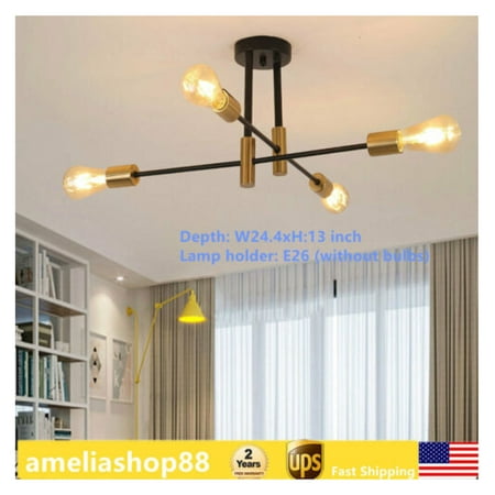 

ChicCrest Modern Sputnik Chandelier Ceiling Light Fixture Dining Living Room Pendant Lamp