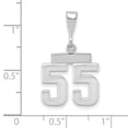 thumbnail image 2 of Auriga Fine Jewelry 14K White Gold Polished Number 55 Charm for Women, 2 of 5