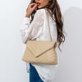 thumbnail image 2 of Bolsos cruzados para mujer, ligeros, con correa de cadena ajustable y acolchados, de diseñador, para el hombro, color albaricoque, 2 of 5