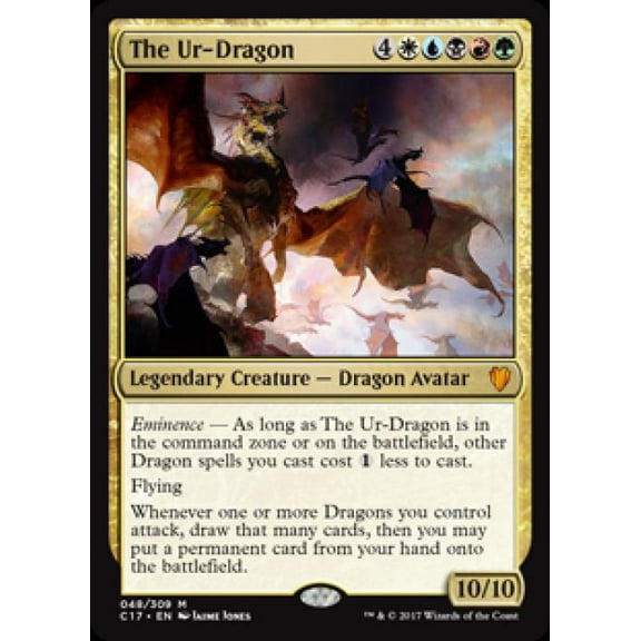 Magic the Gathering - Commander 2017 - The Ur-Dragon Light Play Foil