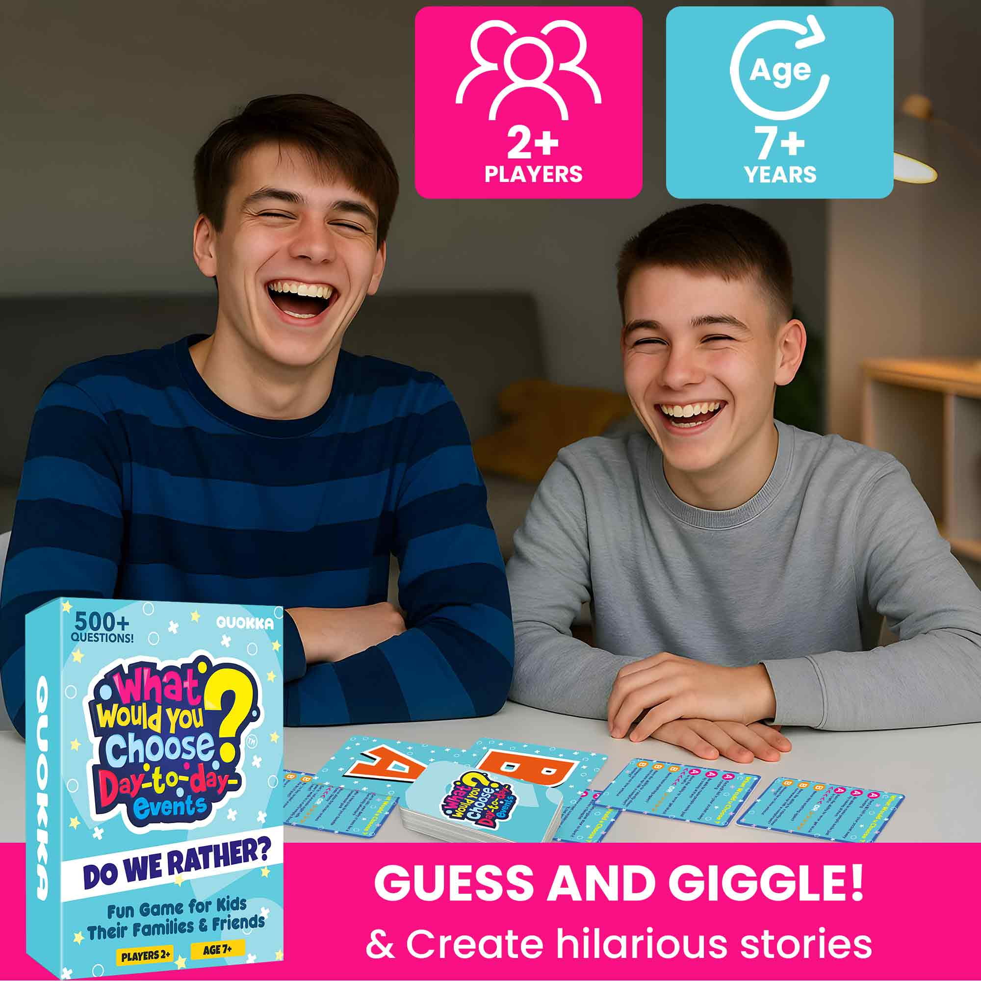 Quokka Card Game for Kids & Adults - What Would You Chose Game with Hilarious Icebreaker Questions - Fun Party & Family Board Game