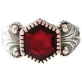 thumbnail image 2 of Hexagon Garnet Ring, 925 Sterling Silver Oxidized, Women Ring, Natural Garnet, January Birthstone, Christmas, Thanksgiving, Tiny Dainty Ring, Handmade, Statement Jewelry, Wedding, Anniversary Gift, 2 of 8