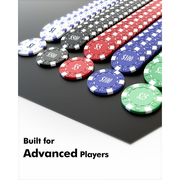 HEITOK Poker Chip Set 11.5g with Aluminum Case - Professional