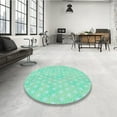 thumbnail image 4 of Ahgly Company Machine Washable Indoor Rectangle Transitional Green Area Rugs, 2' x 5', 4 of 7