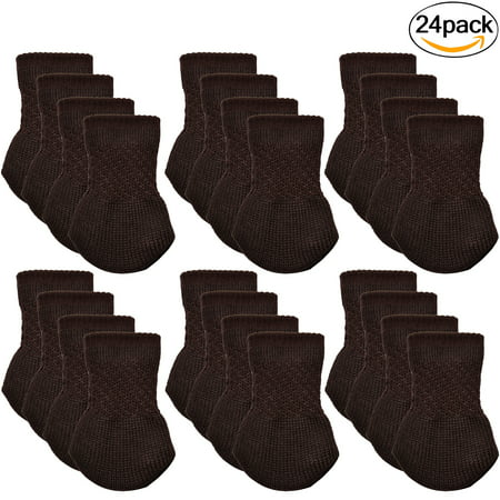 24Pcs Chair Socks, Outgeek Knitted Anti-skid Chair Leg Floor Protectors Furniture Pads Table Desk Leg Covers Caps for Home Kitchen Living Room Patio