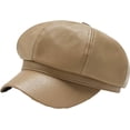 thumbnail image 3 of CoCopeaunts Newsboy Hats for Women Octagonal Cap Autumn Winter Leather Panama Stylish Artist Painter Newsboy Cap Womens Beret Hat, 3 of 7