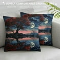 thumbnail image 3 of ARISTURING  Throw Pillow Covers Square Pillowcases Covers Red Tree Lake Moon Soft Pillowcases Modern Farmhouse Home Decor Sofa Cushions Covers for Couch Bed Living Room, 3 of 5