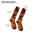 thumbnail image 4 of Fotbe Tennis Racket In Fire print Women's Men's Novelty Crew Socks Cotton Socks Knee High Socks for Walking,Running,Nurses,Pregnancy, 4 of 8