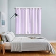 thumbnail image 4 of Purple White Stripe Kitchen Curtains 84 Inch Length, Modern Minimalist Geometric Striped Grommet Top Bedroom Living Room Curtains, Light Filtering Cafe Curtain Drapes 2 Panels Set 104''x84'', 4 of 9