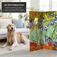 thumbnail image 5 of Red Lantern 3 ft. Short Double Sided Works of Van Gogh Canvas Folding Screen - Irises/Starry Night Over Rhone, 5 of 7