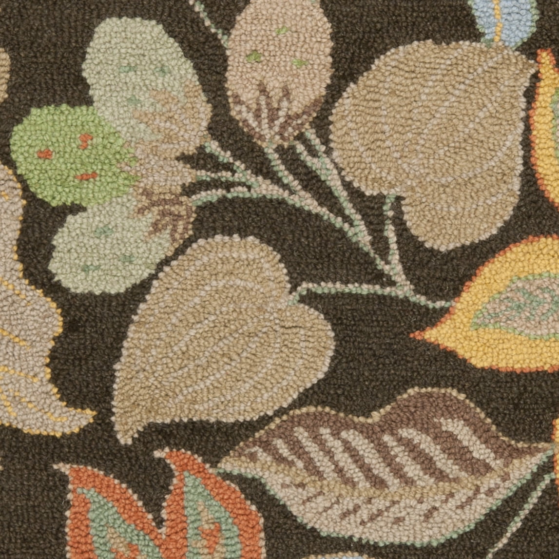 SAFAVIEH Blossom Lena Floral Flowers Wool Area Rug, Black/Multi, 8' x 10'