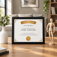 8.5x11 Black Picture Frames Set of 4 Solid Wood for Documents, Diplomas ...