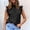 Black, variant on Graphic Tees for Women'spring And Summer European And Border Women'S Solid Color Stitching Sleeveless Top Fashion Casual Chiffon T Shirt Vest Black XL