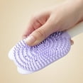 thumbnail image 4 of BESTSKY Cat Brush, Ergonomic Silicone Dog Brush, Massage Soft Bristles Cat Stuff,Purple, 4 of 5