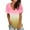 Pink, variant on VANLOFE Blue Blouses for Women Gift for Daughter Women's Fashion Gradient Printed Blouse V-neck Short Sleeve Loose T-shirt Tops Short Sleeve Shirts For Women