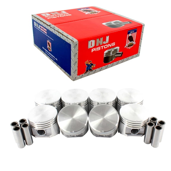 DNJ P1142 Standard Complete Piston Set Fits Cars & Trucks 92-03 Dodge Jeep B150 B1500 5.2L OHV