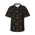 thumbnail image 2 of Picia Colorful Game Controller Gentle Cotton Regular Fit Short Sleeve Casual Hawaiian Shirt for Men-Large, 2 of 9