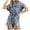 A, variant on SRZYMJ Business Casual Jumpsuit for Women Stylish Ladies Distressed Denim Jumpsuit Shorts Summer Casual Wear with Elastic Waistband and Comfortable Short