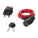 thumbnail image 2 of Candado De Cable  Bloosom Con Llave, 10 Mm X 1.0 M Rojo, 2 of 4