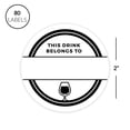 thumbnail image 5 of Koyal Wholesale Round Vinyl Drink Stickers, This Drink Belongs To Wine Glass, Drink Labels for Cocktail Party 80-Pack, 5 of 5