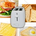thumbnail image 2 of Grille-pain Élégant en Acier Inoxydable à 2 Tranches, Toucher Froid, Pieds Antidérapants et Contrôle de Brunissage Réglable, Design Portable et Compact pour Griller Rapidement Pain, Bagels, Gaufres, Blanc, 2 of 5