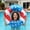 MulticolorA, variant on Independence Day PVC Inflatable Swim Ring Handle, Adult Floating Pool for Water Fun and Beach Use, American Flag Design Swimming Ring Random Color