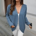 thumbnail image 6 of Gyexs Womens Fuzzy Sweaters Cardigan V-Neck Button Down Oversized Sweater Casual 2025 Fall Winter Tops (Blue, Size L), 6 of 9