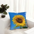 thumbnail image 6 of Honeii Blue Sky Sunflower Print Throw Pillow, Square Decorative Pillow Forms Soft Fluffy Plump Pillow Decorative Pillow Inserts,Couch Pillows-26"x26", 6 of 7