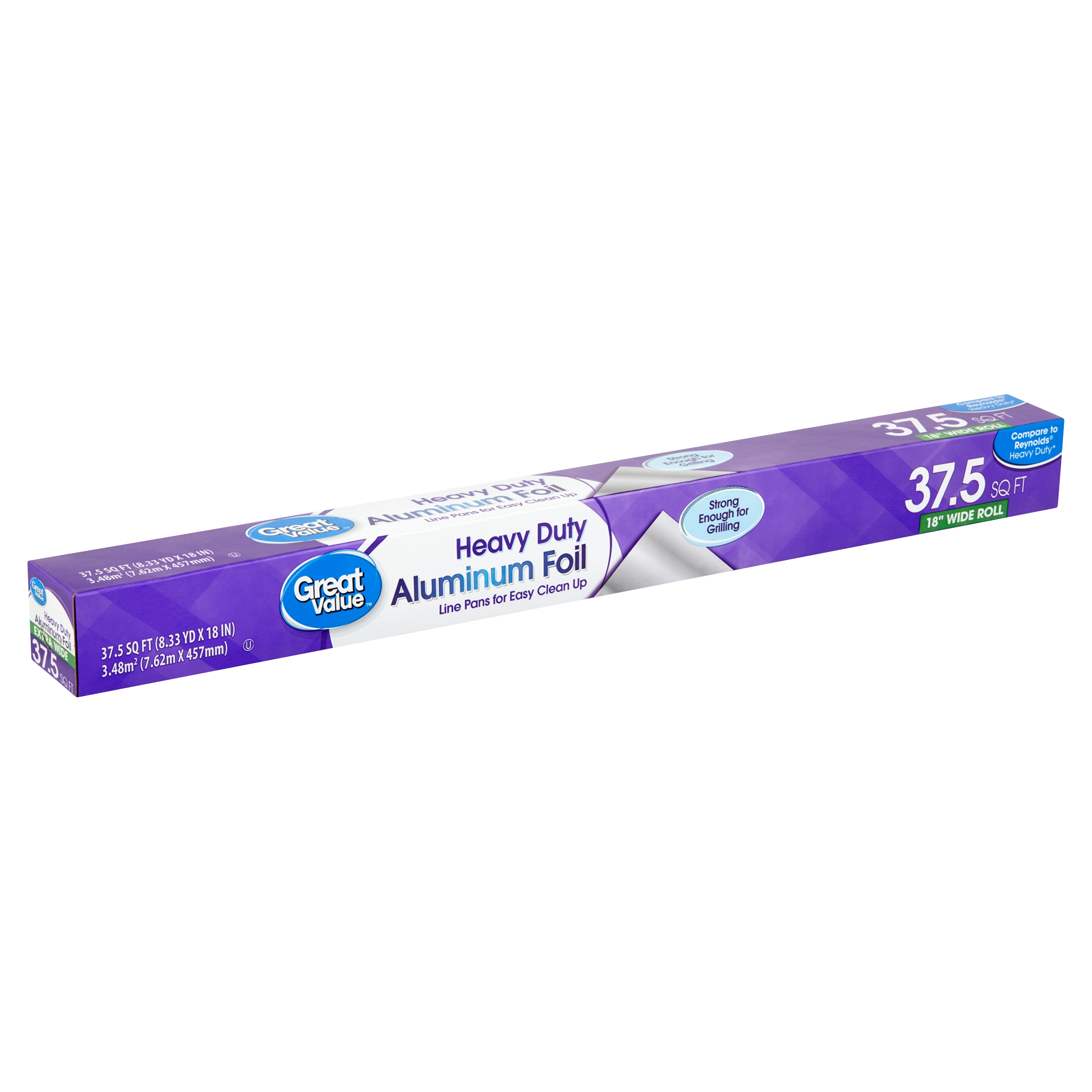 Great Value 37.5 sq ft Heavy Duty Aluminum Foil - Walmart.com - Walmart.com