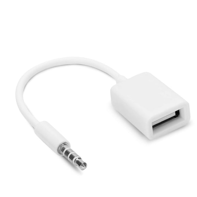 Cable adaptador de audio Sanpyl, conector macho de 3,5 mm a USB hembra