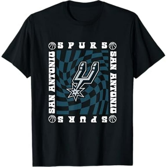 Retro Checkerboard Wave Western Cowboy Boots and Spurs Graphic Unisex T-Shirt up to size 5XL