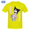 thumbnail image 1 of Camiseta de Sanrio Kuromi & My Melody, camiseta de manga corta Harajuku, camiseta gráfica 100% de algodón, camiseta de marcas, 1 of 4