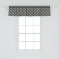 thumbnail image 2 of Ambesonne Black and Grey Valance Pack of 2, Herringbone Design, 54"X12", Dimgray Charcoal Grey, 2 of 4