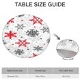 thumbnail image 6 of White Christmas Snowflake Pattern Round Fitted Tablecloth with Elastic Edge,Dining Table Cover Waterproof,Outdoor Round Tablecloth for Camping,Dining,Indoor and Outdoor, 6 of 7