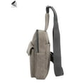 thumbnail image 6 of PULLIMORE Men's Canvas Shoulder Bags Chest Pack Casual Crossbody Sling Backpack USB Charging Port for Business Hiking Cycling Travel (Gray), 6 of 9