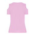 thumbnail image 2 of TKLPEHG Tank Top for Women Crew Neck Cold Shoulder Top Fashion Comfy Lightweight Solid Color Loose Sleeveless T Shirt Summer Clothes Casual Blouses (Pink,XL), 2 of 8