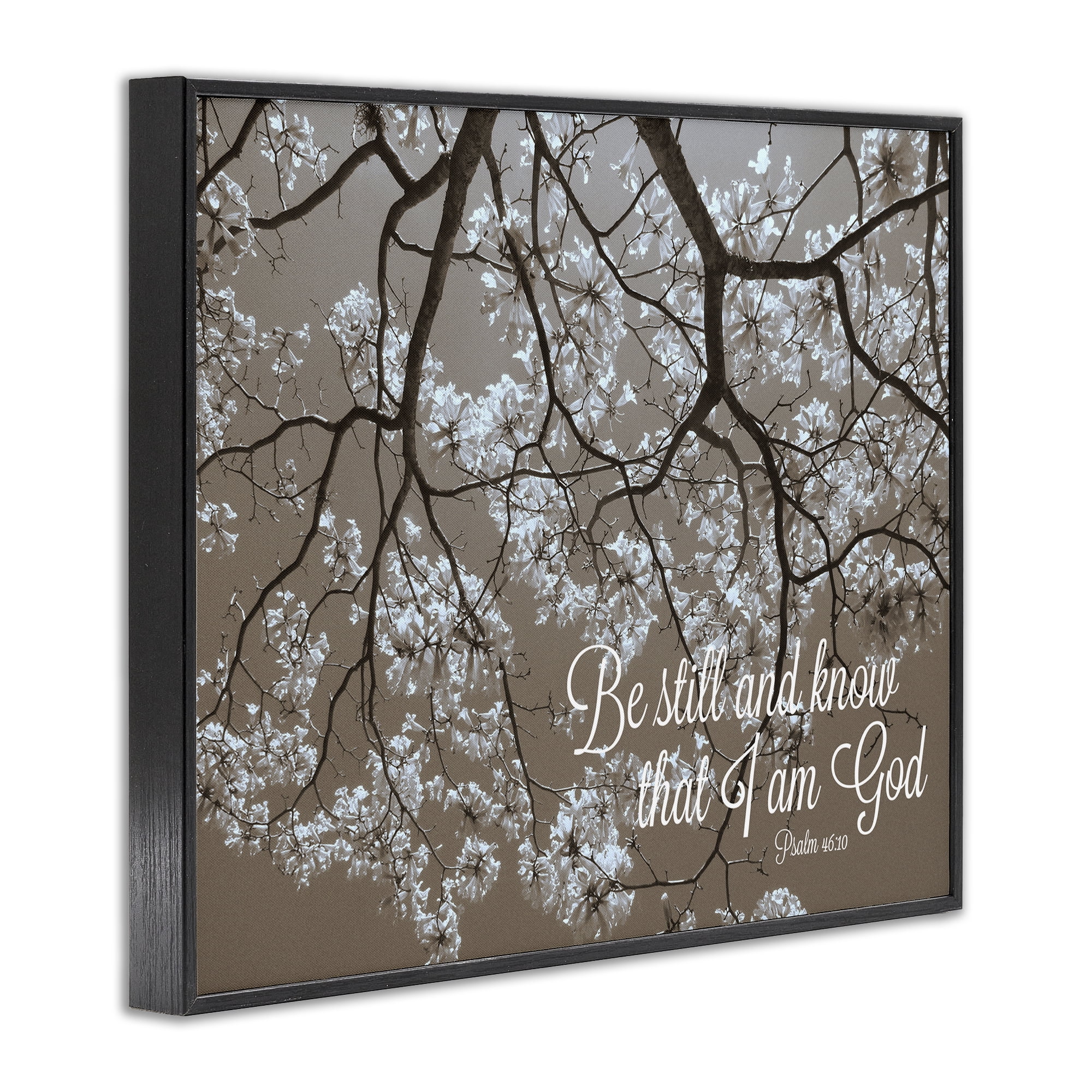 Stupell Industries Be Still Apple Blossoms Black Framed Giclee Art, design by Gail Peck