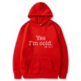 thumbnail image 1 of Yes I'M Still Freezing Lettering Fashionable Loose Long-Sleeved Hooded Sweatshirt, 1 of 2